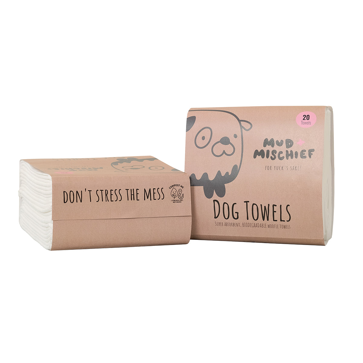 20 x Mud and Mischief Woofle Towels Medium